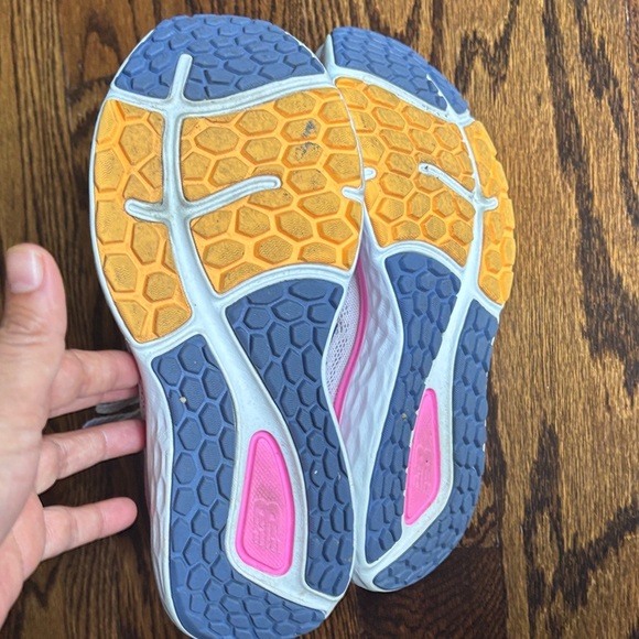 New Balance Pink and Gray Athletic Shoes - Picture 6 of 7